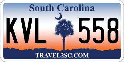 SC license plate KVL558