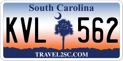 SC license plate KVL562