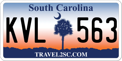 SC license plate KVL563