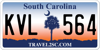 SC license plate KVL564