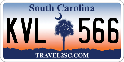 SC license plate KVL566