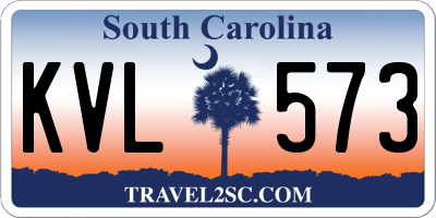 SC license plate KVL573