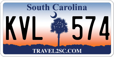 SC license plate KVL574