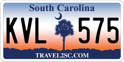 SC license plate KVL575