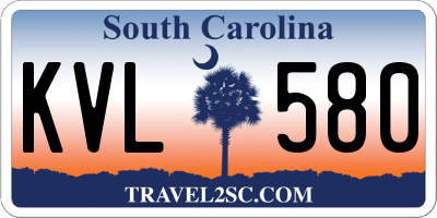 SC license plate KVL580