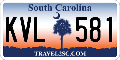 SC license plate KVL581
