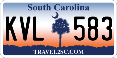 SC license plate KVL583