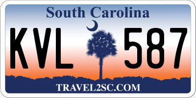 SC license plate KVL587