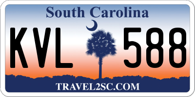 SC license plate KVL588