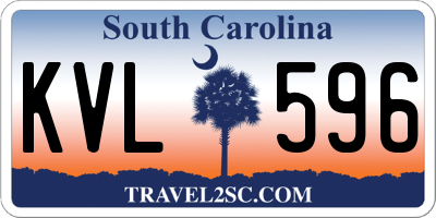 SC license plate KVL596