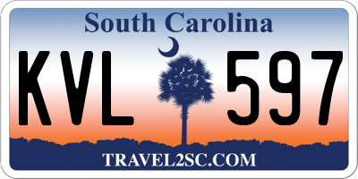 SC license plate KVL597