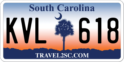 SC license plate KVL618
