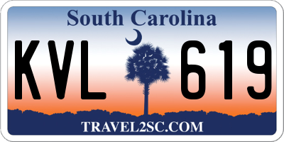 SC license plate KVL619