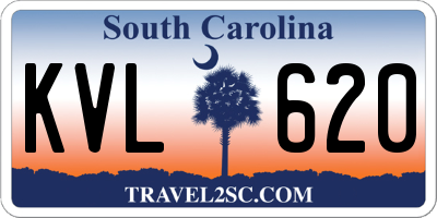 SC license plate KVL620