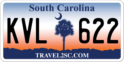 SC license plate KVL622