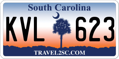 SC license plate KVL623