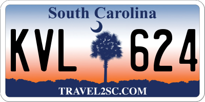 SC license plate KVL624