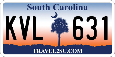 SC license plate KVL631