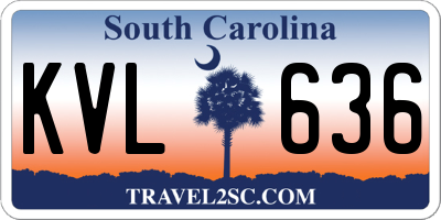 SC license plate KVL636