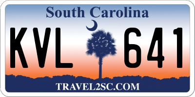 SC license plate KVL641