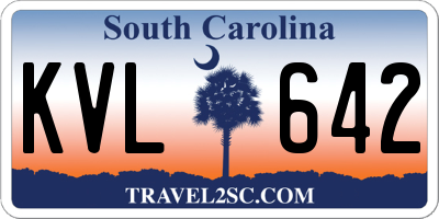 SC license plate KVL642