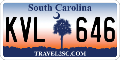 SC license plate KVL646