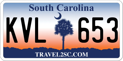 SC license plate KVL653