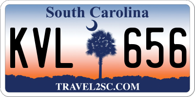 SC license plate KVL656