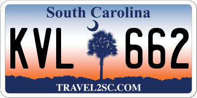 SC license plate KVL662