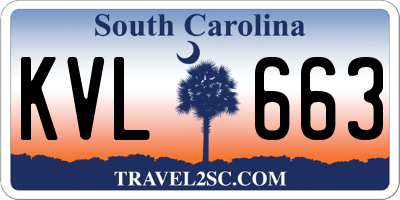 SC license plate KVL663