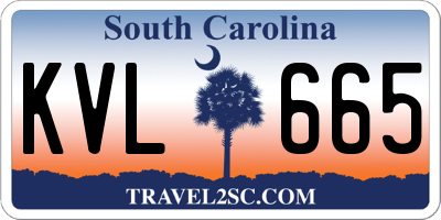 SC license plate KVL665