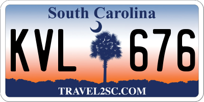 SC license plate KVL676