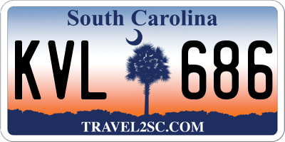SC license plate KVL686