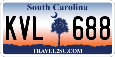 SC license plate KVL688