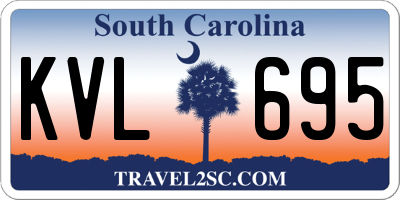 SC license plate KVL695