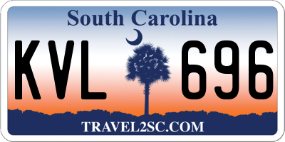 SC license plate KVL696
