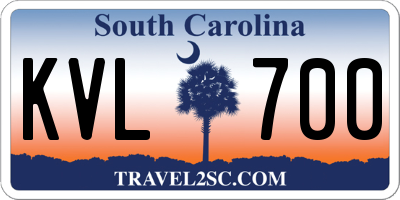 SC license plate KVL700