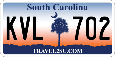 SC license plate KVL702