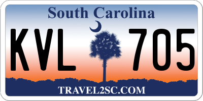 SC license plate KVL705