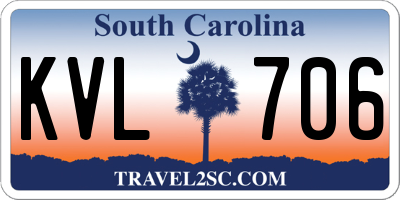 SC license plate KVL706