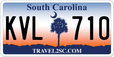 SC license plate KVL710