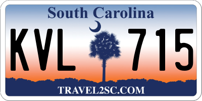 SC license plate KVL715