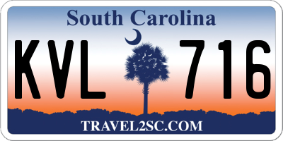 SC license plate KVL716