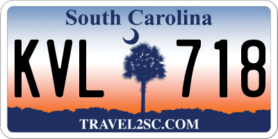 SC license plate KVL718