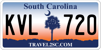 SC license plate KVL720