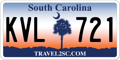 SC license plate KVL721