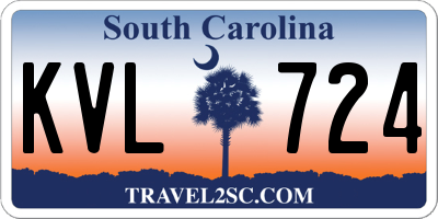 SC license plate KVL724