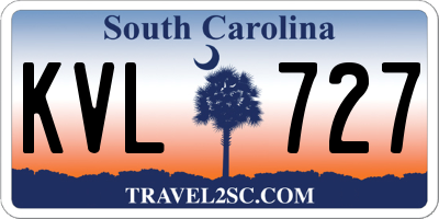 SC license plate KVL727
