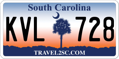 SC license plate KVL728