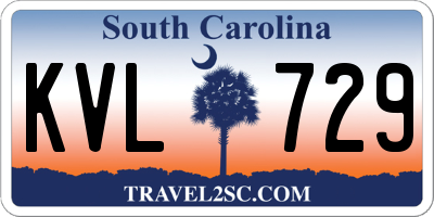 SC license plate KVL729